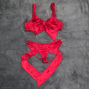 Adore Me Holiday Red Lingerie Piece